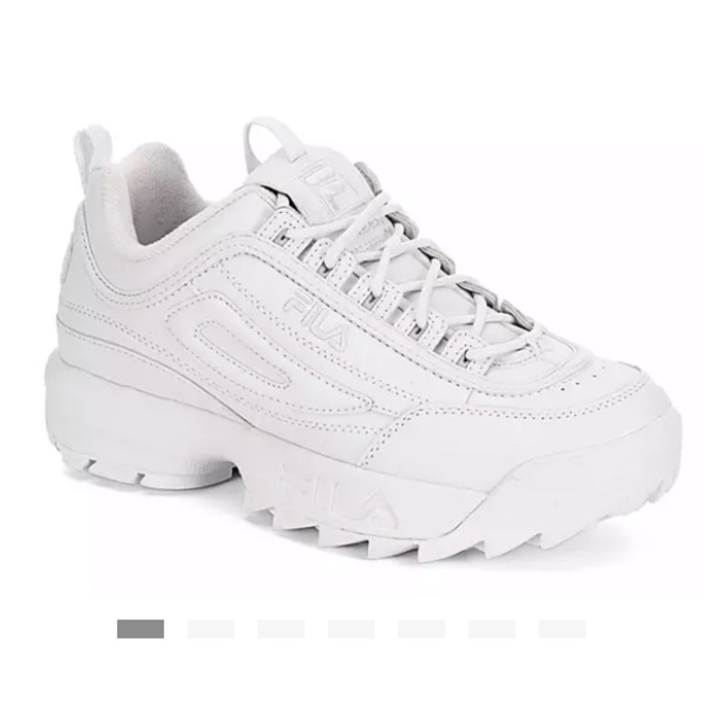 FILA Disruptor 2 Premium Mono White Sneakers sz9